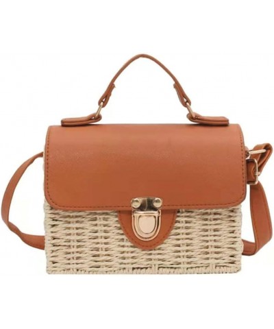 Straw Tote Bag for Women Straw Shoulder Bag Crossbody Bag Summer Beach Bag Satchel Purses Beige $13.19 Crossbody Bags