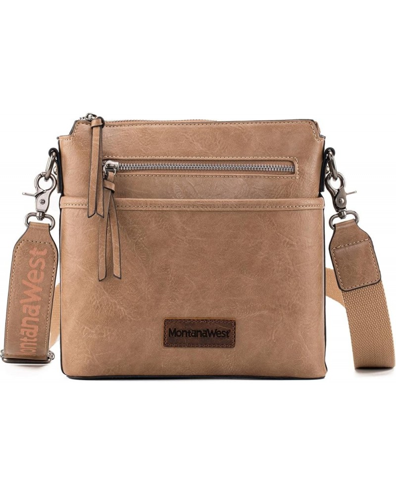 Crossbody Bag for Women Multi Pocket Cross Body Bag Purses with Guitar Strap Z Retro Khaki $15.75 Crossbody Bags