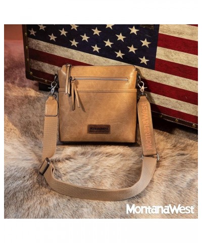 Crossbody Bag for Women Multi Pocket Cross Body Bag Purses with Guitar Strap Z Retro Khaki $15.75 Crossbody Bags