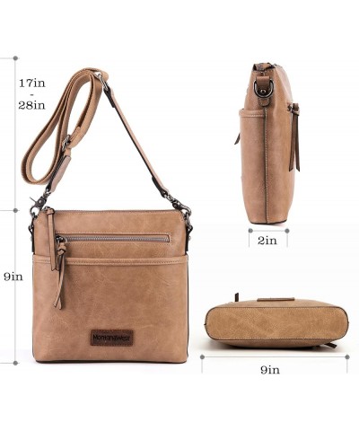 Crossbody Bag for Women Multi Pocket Cross Body Bag Purses with Guitar Strap Z Retro Khaki $15.75 Crossbody Bags