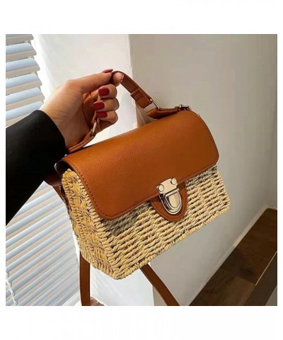 Straw Tote Bag for Women Straw Shoulder Bag Crossbody Bag Summer Beach Bag Satchel Purses Beige $13.19 Crossbody Bags