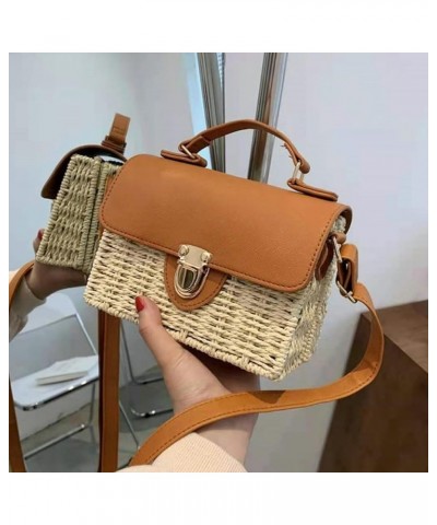 Straw Tote Bag for Women Straw Shoulder Bag Crossbody Bag Summer Beach Bag Satchel Purses Beige $13.19 Crossbody Bags