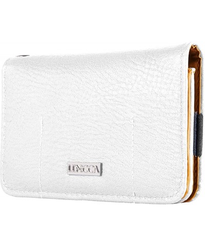 Kyma Vegan Leather Crossbody Smartphone Clutch Wallet Purse with Removable Chain Shoulder Strap - Beige/Gold Kymira S White/O...