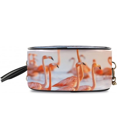 Women's Pink Flamingo Sun Crossbody Bag Fashion Purses Bag Cross Body Bag Shoulder Handbag with Adjustable Chain Strap $13.43...