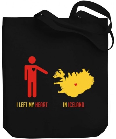 I LEFT MY HEART IN Iceland MAP Canvas Tote Bag 10.5" x 16" x 4 $18.00 Totes