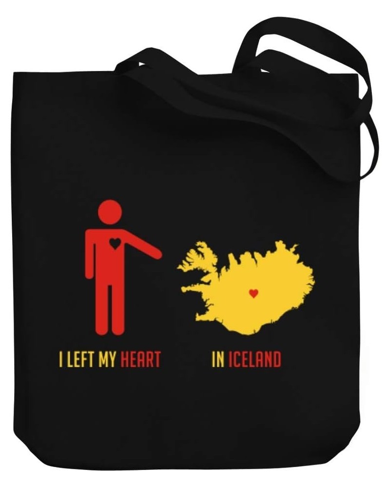 I LEFT MY HEART IN Iceland MAP Canvas Tote Bag 10.5" x 16" x 4 $18.00 Totes