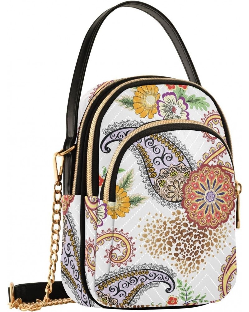 Paisley Crossbody Bags for Women Small Sling Cross Body Bag Fanny Packs Mini Wallet Phone Purse $12.59 Crossbody Bags