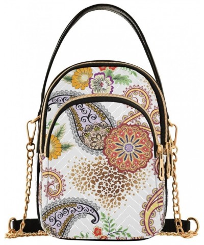 Paisley Crossbody Bags for Women Small Sling Cross Body Bag Fanny Packs Mini Wallet Phone Purse $12.59 Crossbody Bags