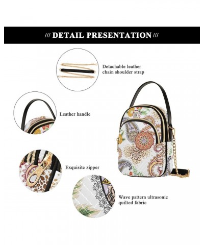 Paisley Crossbody Bags for Women Small Sling Cross Body Bag Fanny Packs Mini Wallet Phone Purse $12.59 Crossbody Bags