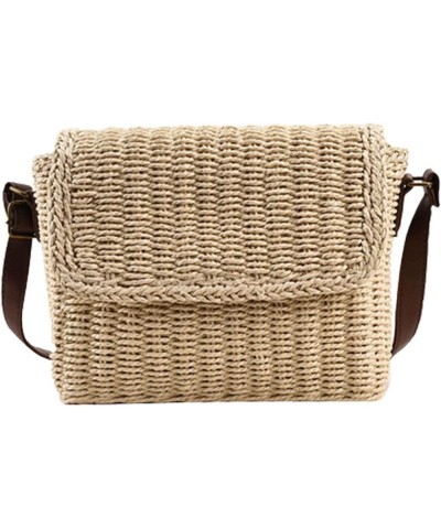 Straw Crossbody Bags for Women, Summer Straw Beach Bag Handmade Woven Straw Purses and Handbags for Vacation Travel Beige $11...