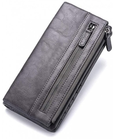 Leather Wallet Men Coin Purses Man Masculine Clutch Bag and Handbags Wallet Wallet (Color : Brown) Gray $26.76 Wallets