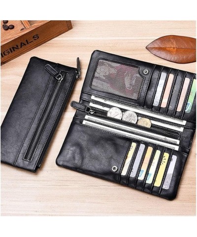 Leather Wallet Men Coin Purses Man Masculine Clutch Bag and Handbags Wallet Wallet (Color : Brown) Gray $26.76 Wallets