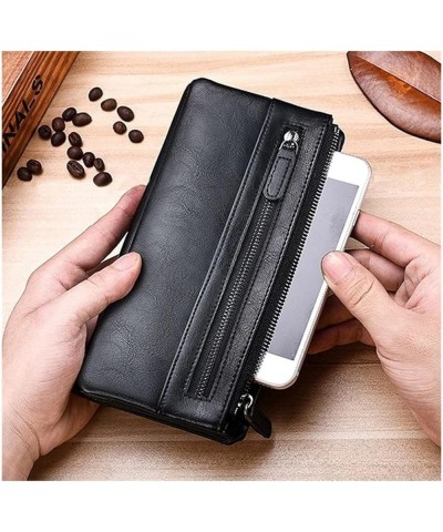 Leather Wallet Men Coin Purses Man Masculine Clutch Bag and Handbags Wallet Wallet (Color : Brown) Gray $26.76 Wallets