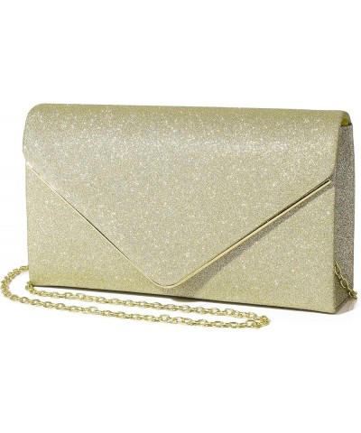 Clutch Purses For Women Evening Bags Shining Envelope Handbags Shoulder Crossbody bag for Women Wedding Party Prom Gold 1517 ...