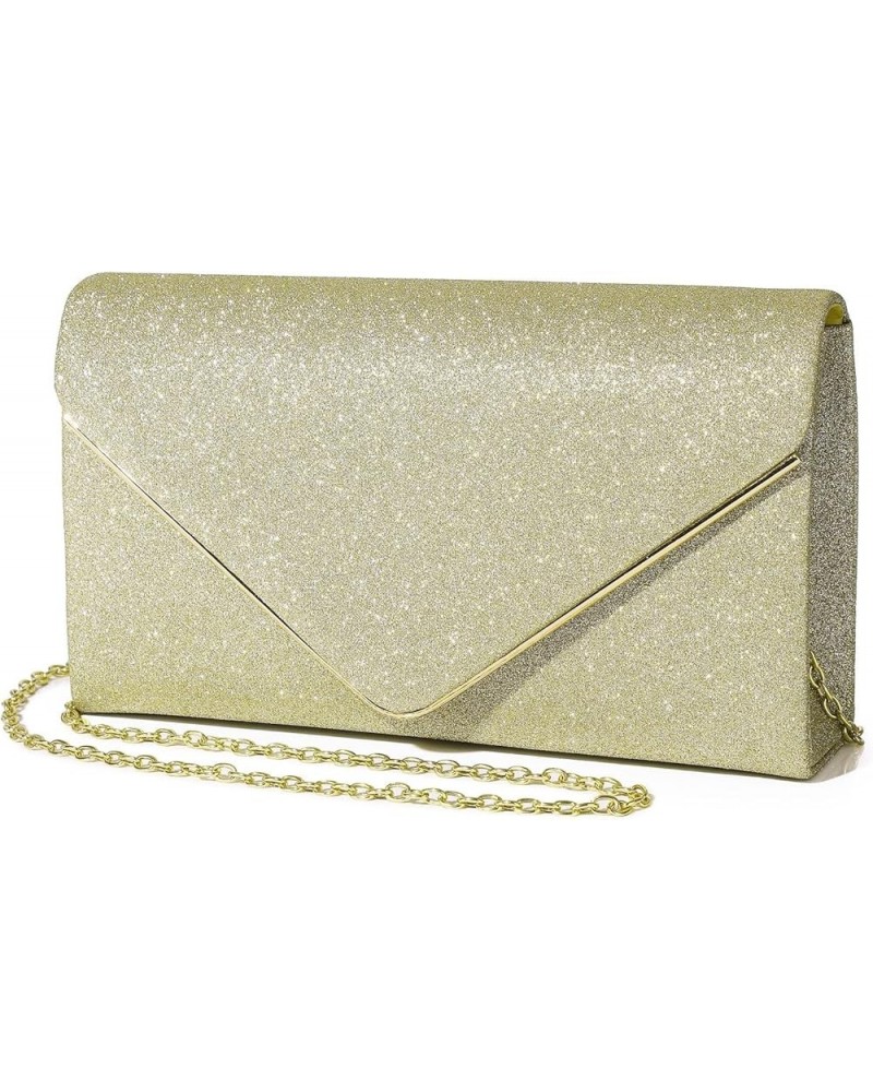 Clutch Purses For Women Evening Bags Shining Envelope Handbags Shoulder Crossbody bag for Women Wedding Party Prom Gold 1517 ...