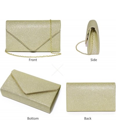 Clutch Purses For Women Evening Bags Shining Envelope Handbags Shoulder Crossbody bag for Women Wedding Party Prom Gold 1517 ...