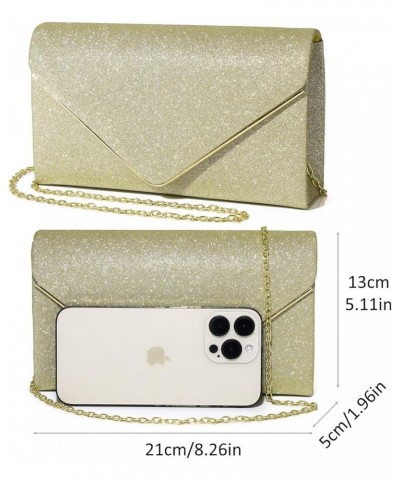 Clutch Purses For Women Evening Bags Shining Envelope Handbags Shoulder Crossbody bag for Women Wedding Party Prom Gold 1517 ...