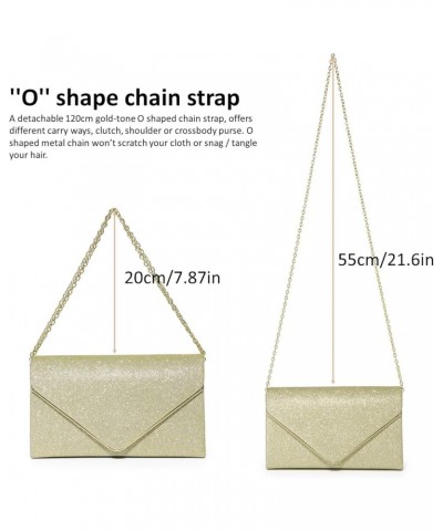 Clutch Purses For Women Evening Bags Shining Envelope Handbags Shoulder Crossbody bag for Women Wedding Party Prom Gold 1517 ...