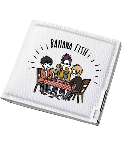 Banana Fish Cartoon Short Wallet Anime ID Card Holder Kawaii Pu Leather Purse White Thin Slim Money Bag Mini clutch bag Style...