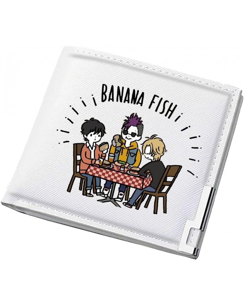 Banana Fish Cartoon Short Wallet Anime ID Card Holder Kawaii Pu Leather Purse White Thin Slim Money Bag Mini clutch bag Style...