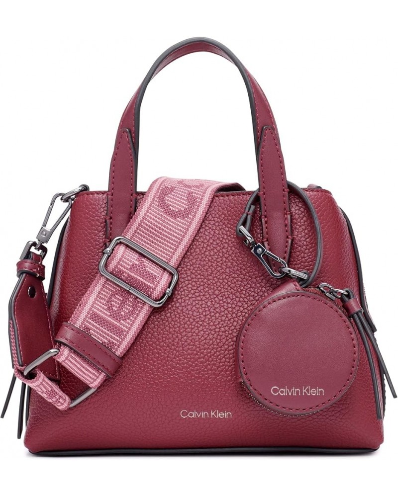 Millie 2 in 1 Triple Compartment Mini Satchel Crossbody Deep Rouge $77.07 Satchels