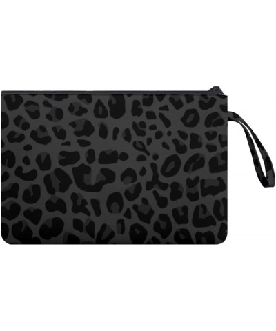 Women's Wristlet Handbags Coin Card Purse with Front Pocket Credit Card Organizer Lanyard Wallet for Women Black Leopard $10....