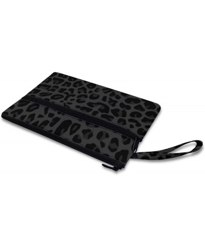 Women's Wristlet Handbags Coin Card Purse with Front Pocket Credit Card Organizer Lanyard Wallet for Women Black Leopard $10....