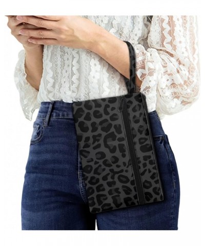 Women's Wristlet Handbags Coin Card Purse with Front Pocket Credit Card Organizer Lanyard Wallet for Women Black Leopard $10....