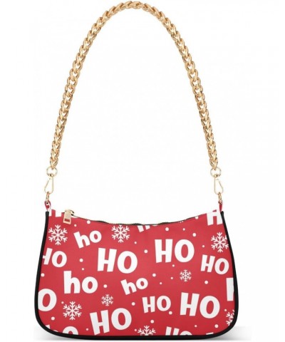 Christmas Shoulder Bag Ho Ho Ho Xmas Joy Women Clutch Handbag Date Chain Bag Holiday Birthday Xmas White Elephant Gift for Gi...