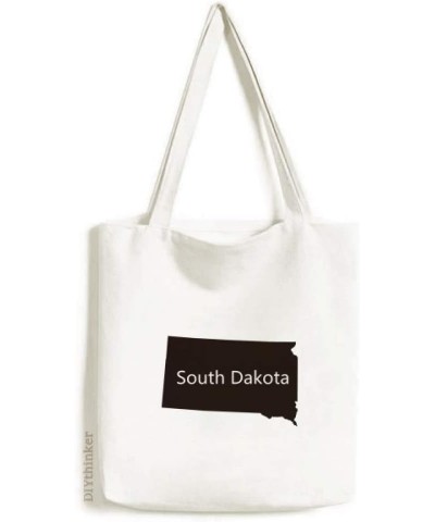 South Dakota USA Map Outline Tote Canvas Bag Shopping Satchel Casual Handbag $13.02 Totes