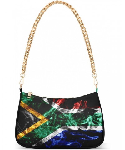 Patriot Shoulder Bag South African Flag Fire Women Clutch Handbag Shoulder Purch Boho Bag Date Chain Bag Country Flag Tote Ba...