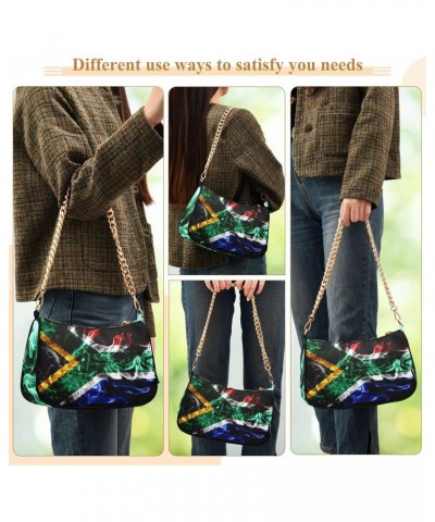 Patriot Shoulder Bag South African Flag Fire Women Clutch Handbag Shoulder Purch Boho Bag Date Chain Bag Country Flag Tote Ba...