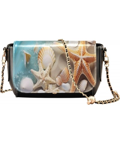 Lavender Crossbody Bags for Women, Pu Leather Shoulder Handbag, Women Leather Shoulder Bag Starfish-2 $24.07 Crossbody Bags