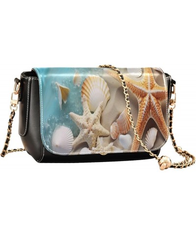 Lavender Crossbody Bags for Women, Pu Leather Shoulder Handbag, Women Leather Shoulder Bag Starfish-2 $24.07 Crossbody Bags