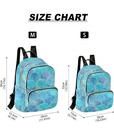 Rainbow Fish Scales Pattern Backpack Purse for Women Lightweight Back Pack Casual Daypack Travel Shoulder Bag Bookbag - S Sma...