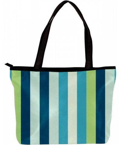 The Tote Bag For Women,Purses For Women,Handbags For Women,Blue Gradient Colorful Stripes Handbags $13.62 Totes