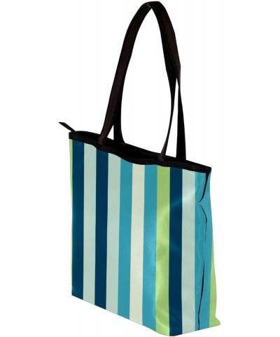 The Tote Bag For Women,Purses For Women,Handbags For Women,Blue Gradient Colorful Stripes Handbags $13.62 Totes