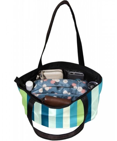 The Tote Bag For Women,Purses For Women,Handbags For Women,Blue Gradient Colorful Stripes Handbags $13.62 Totes