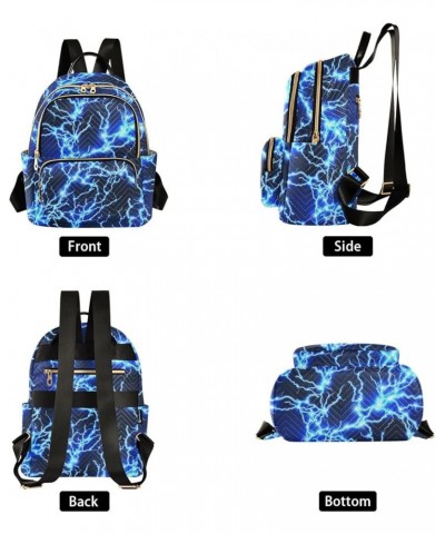 Lightning Blue Mini Backpack Fashion Backpack Purse for Women,Handbag Shoulder Bag Casual Daypack, Ladies Gift for College Wo...