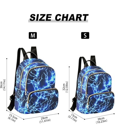 Lightning Blue Mini Backpack Fashion Backpack Purse for Women,Handbag Shoulder Bag Casual Daypack, Ladies Gift for College Wo...