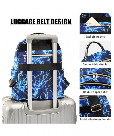 Lightning Blue Mini Backpack Fashion Backpack Purse for Women,Handbag Shoulder Bag Casual Daypack, Ladies Gift for College Wo...