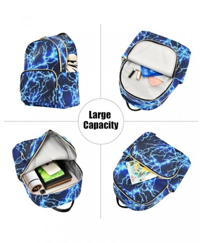 Lightning Blue Mini Backpack Fashion Backpack Purse for Women,Handbag Shoulder Bag Casual Daypack, Ladies Gift for College Wo...