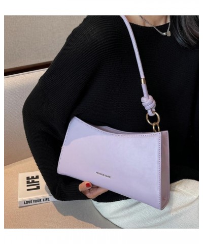 Multiple Colors of PU Fashionable Underarm Bag Simple Versatile Shoulder Bag Handbag Crossbody Bag 2024 Purple $17.09 Shoulde...