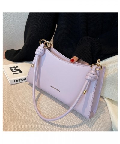 Multiple Colors of PU Fashionable Underarm Bag Simple Versatile Shoulder Bag Handbag Crossbody Bag 2024 Purple $17.09 Shoulde...