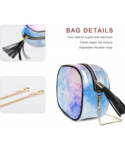 Shoulder Crossbody Bag With Metal Chain Strap for Women Girl Galaxy Starry Sky Women's Wallet One Size Blue Splash Ink $16.78...