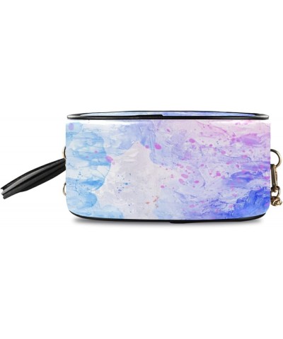 Shoulder Crossbody Bag With Metal Chain Strap for Women Girl Galaxy Starry Sky Women's Wallet One Size Blue Splash Ink $16.78...