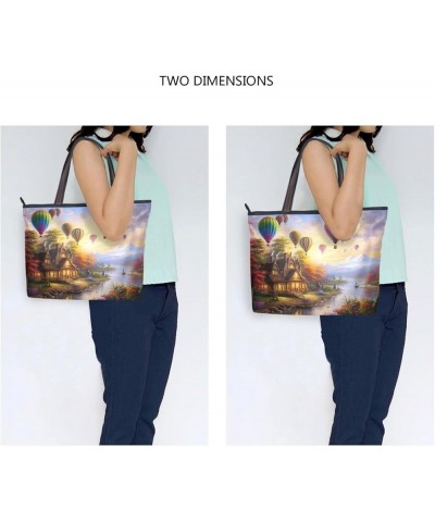 Women Tote Bags Hot Air Balloon Landscape Top Handle Satchel Handbags Shoulder Bag for Shopping 20848137 Hot Air Balloon $10....