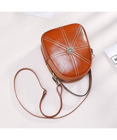 Women's Bag Fashion Leather Shoulder Bag Mini Leather Bag Ladies Leisure Retro Shoulder Bag Black $31.98 Shoulder Bags