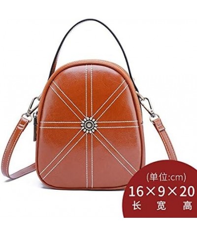 Women's Bag Fashion Leather Shoulder Bag Mini Leather Bag Ladies Leisure Retro Shoulder Bag Black $31.98 Shoulder Bags