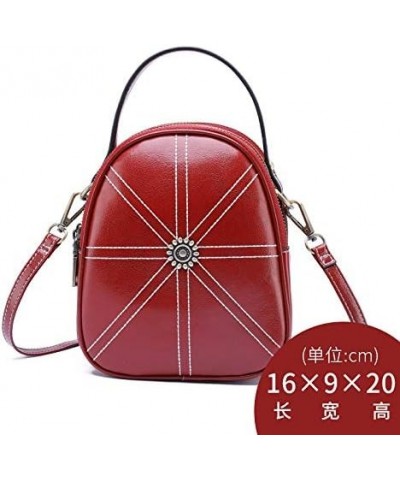 Women's Bag Fashion Leather Shoulder Bag Mini Leather Bag Ladies Leisure Retro Shoulder Bag Black $31.98 Shoulder Bags